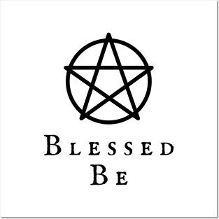 Blessed Be Wiccan Pentagram Wiccan Symbol Witchy Vibes Witchcraft Design Posters and Art